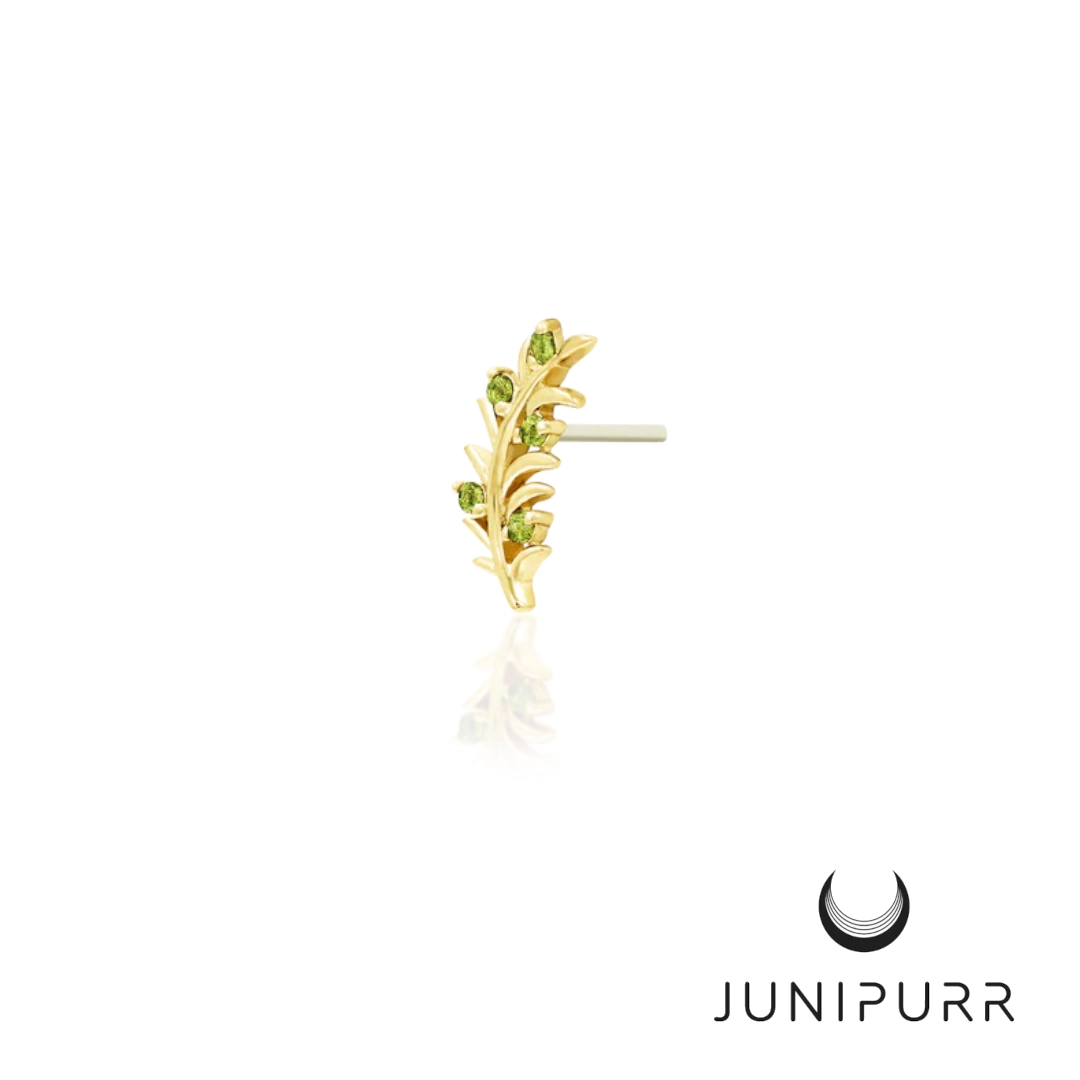 Olive Branch Right ozdoba push-in z żółtego złota 14k