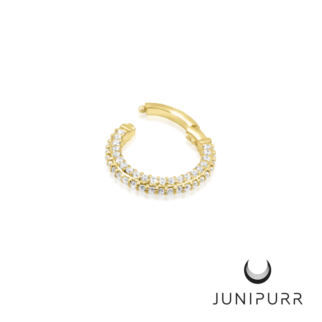 Demi clicker z żółtego złota 14k