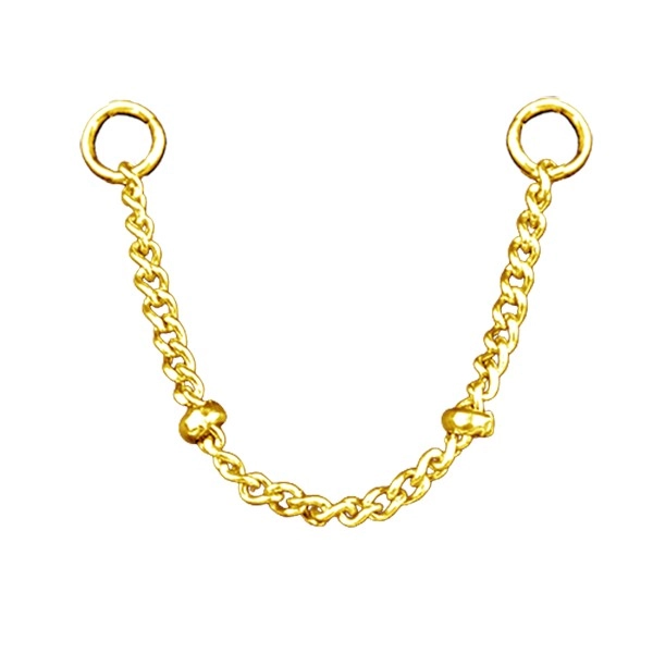 Złota zawieszka do kolczyków Chain with balls