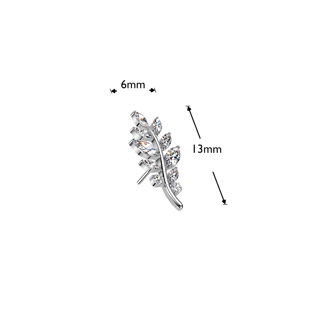 Titanium push-in end Crystal Fern