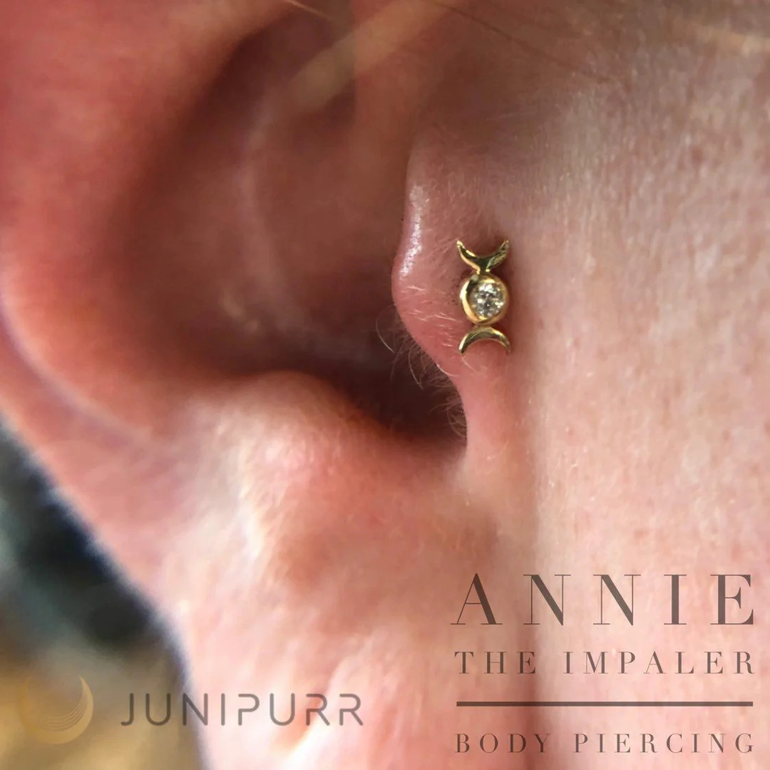 Tauriel ozdoba push-in z żółtego złota 14k