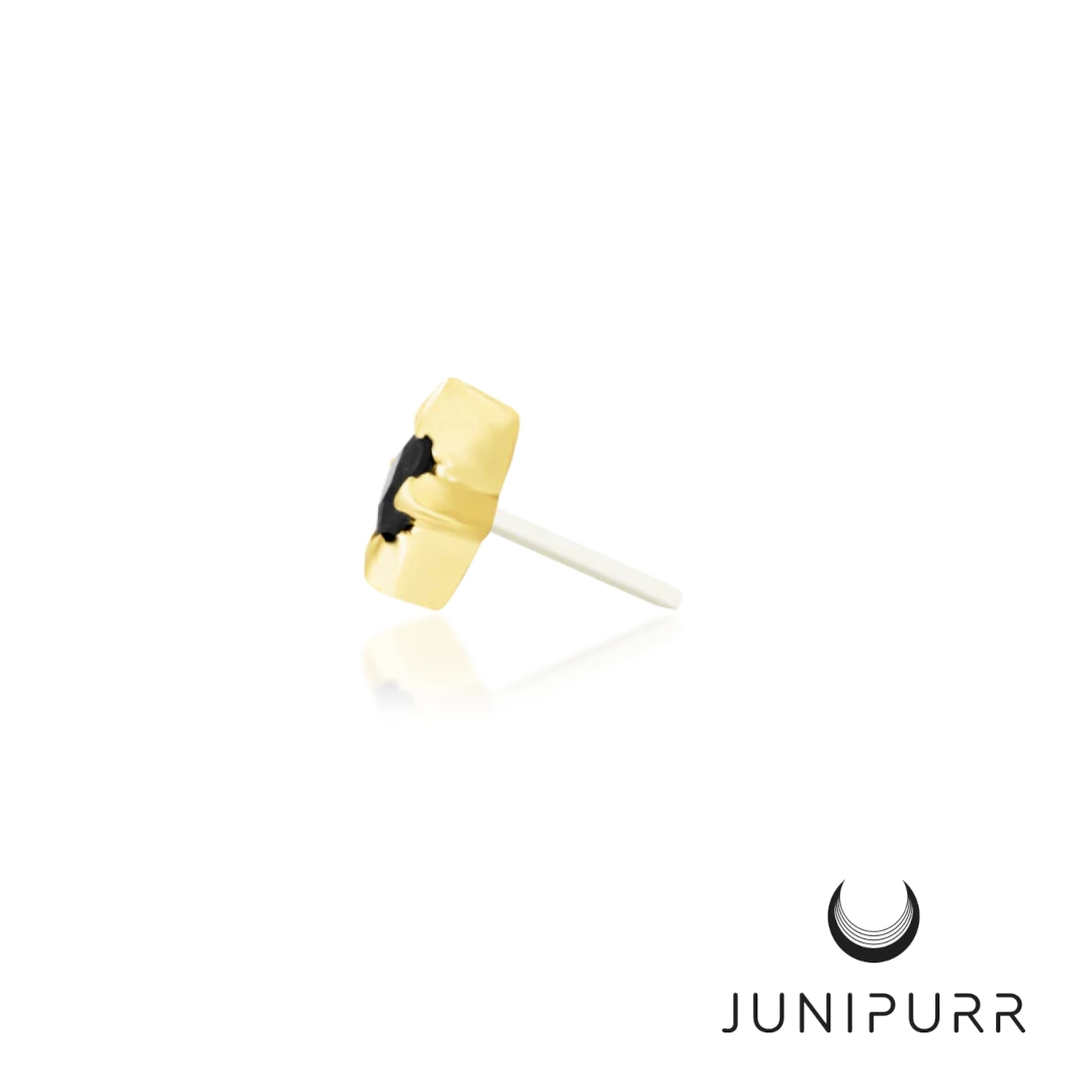 Corvin Black ozdoba push-in z żółtego złota 14k