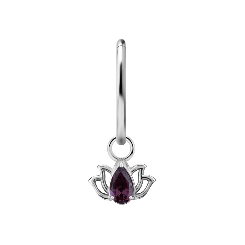 Piercing charm Purple Lotus
