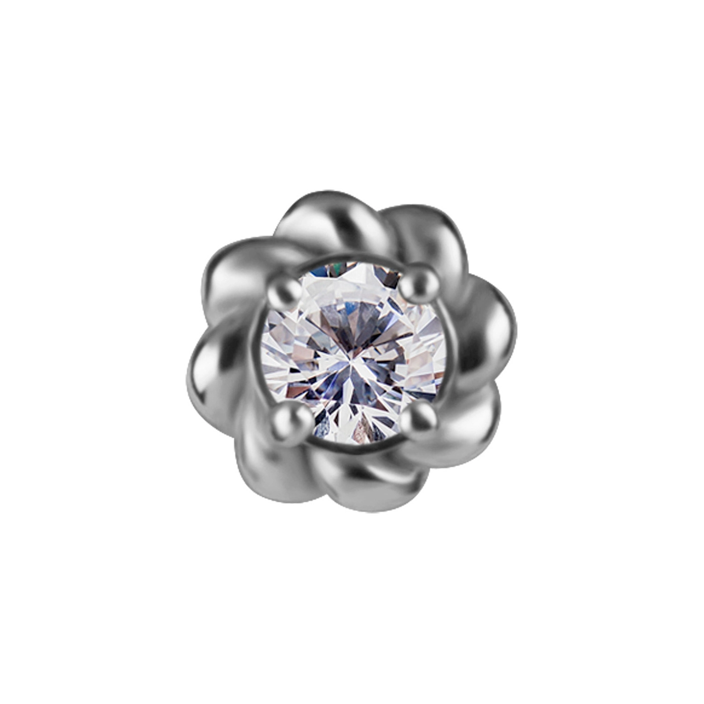Phlox push-in top with clear gem