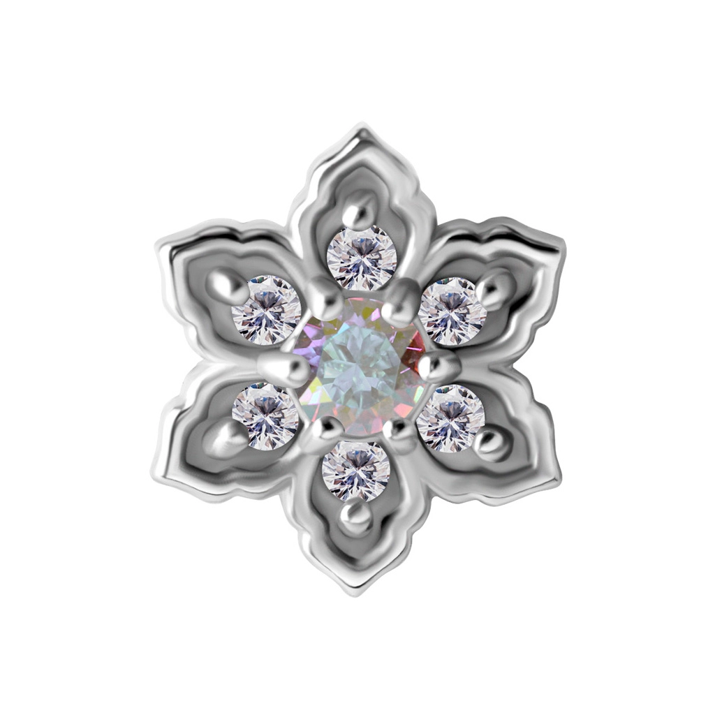 Labret Mandala flower opalizujący kryształek