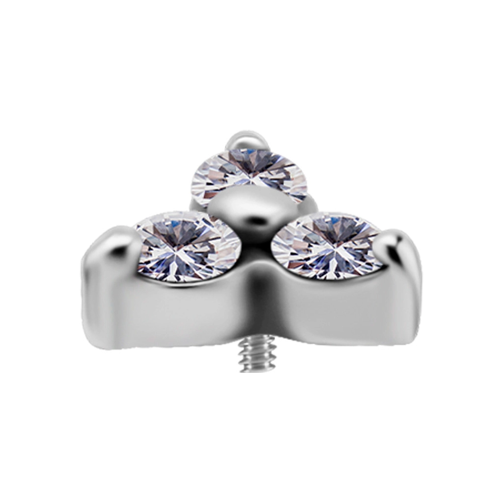 Labret Crystal Trinity białe kryształki