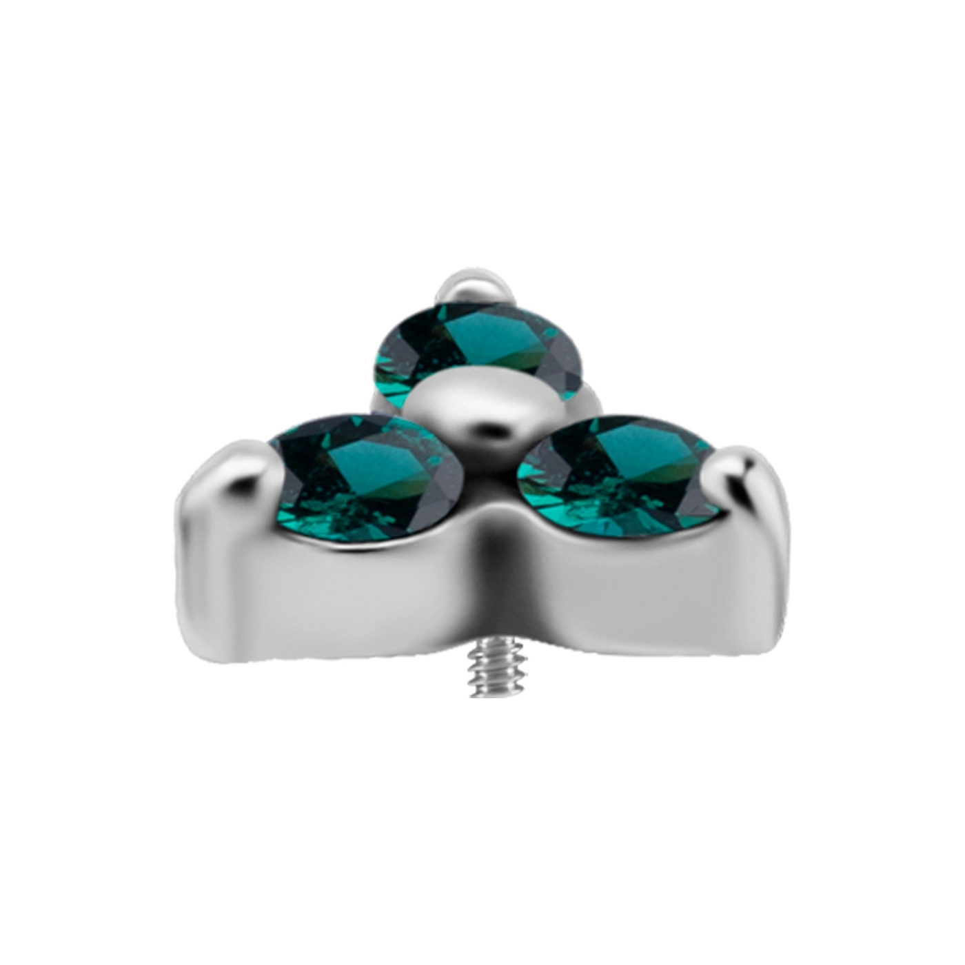 Labret Crystal Trinity szmaragdowe kryształki