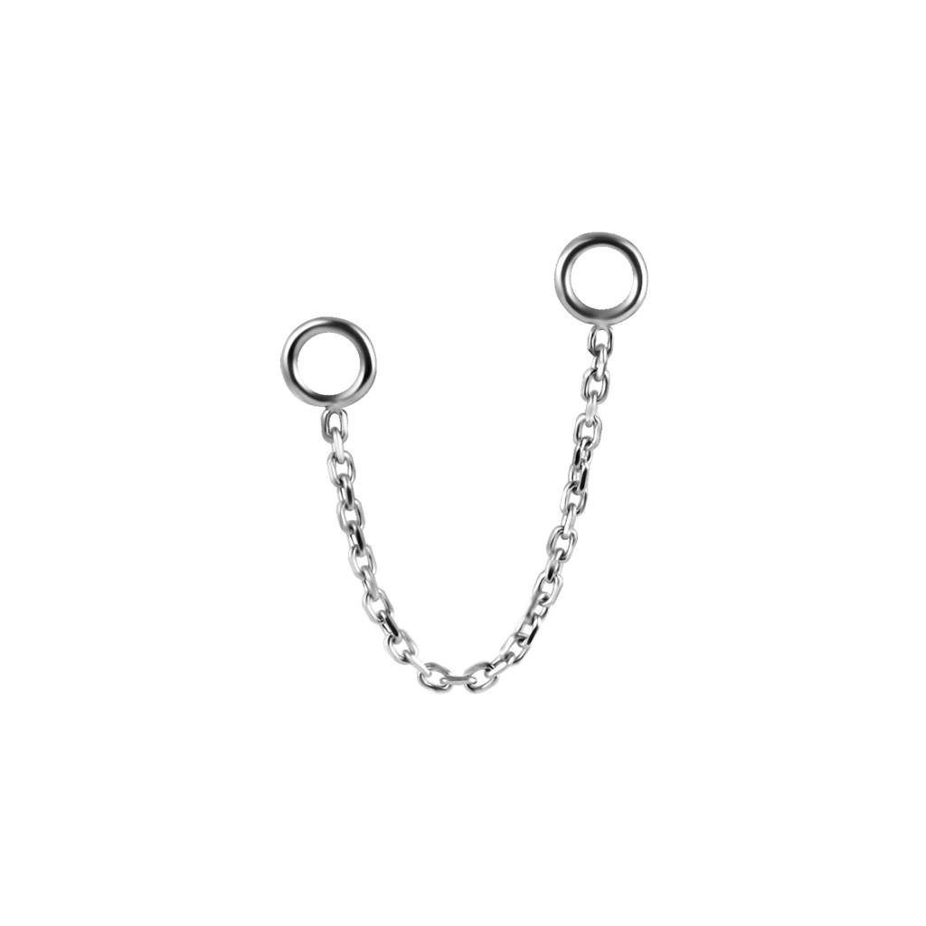 Connecting chain 18k white gold