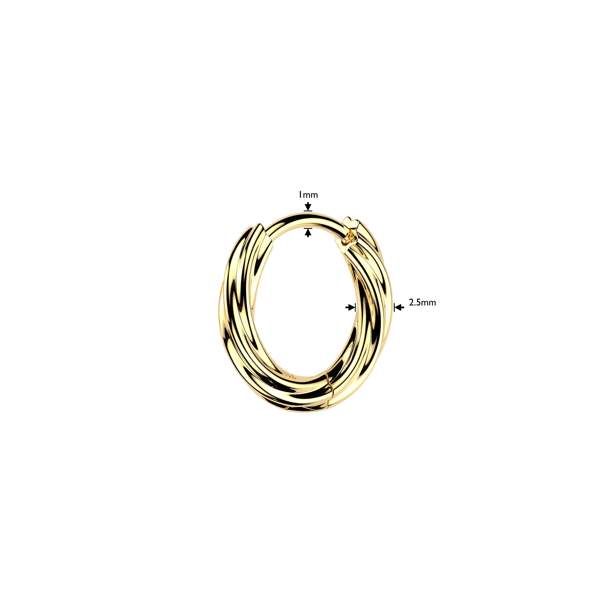 Złoty clicker do ucha  Coil