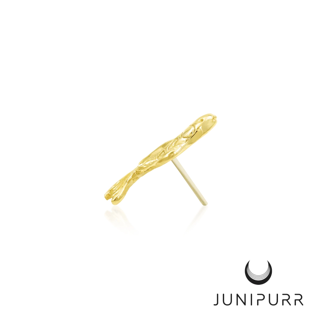 Koi ozdoba push-in z żółtego złota 14k