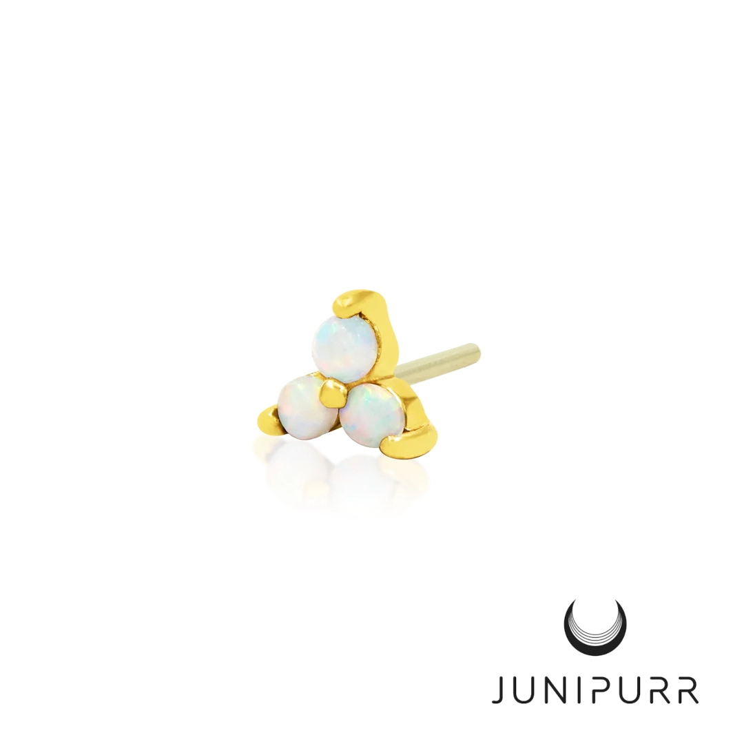 Trinity with Opal ozdoba push-in z żółtego złota 14k