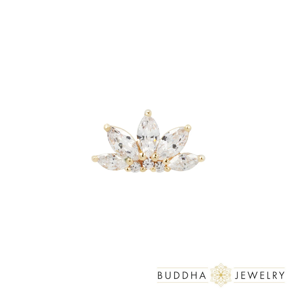 Mini Valentina ozdoba push-in z żółtego złota 14k