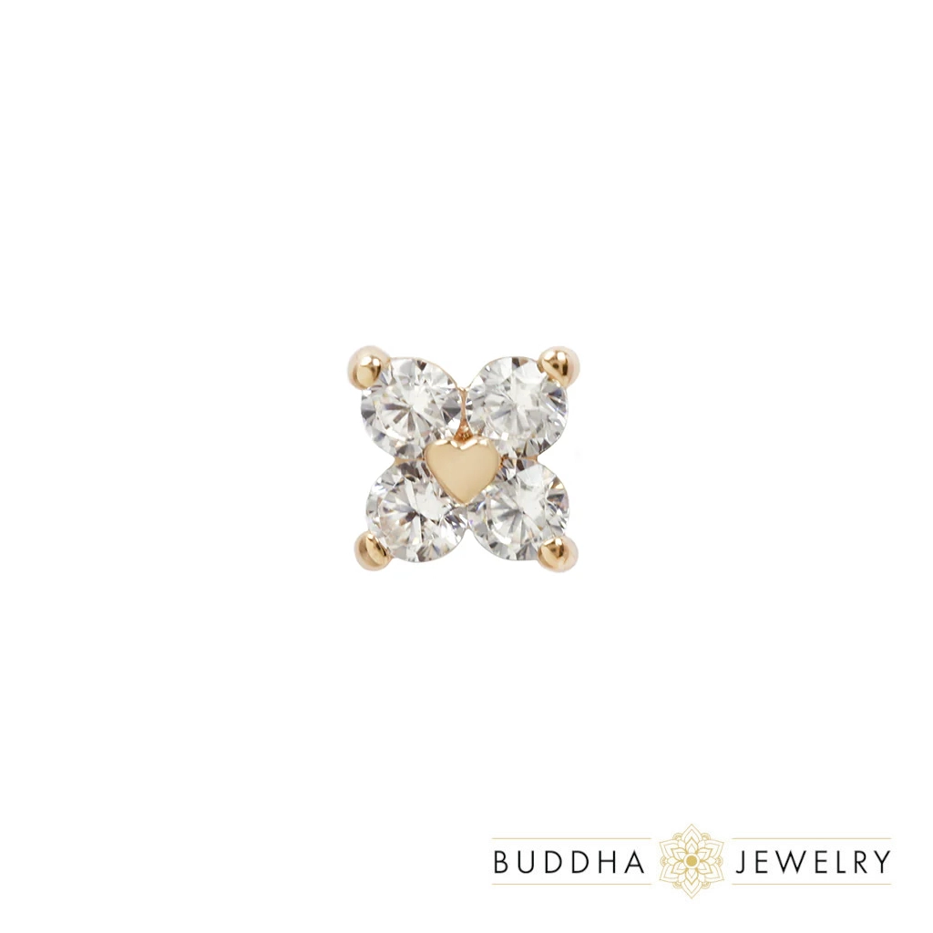 Corazon push-in top 14k yellow gold