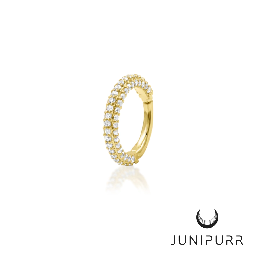 Demi clicker z żółtego złota 14k