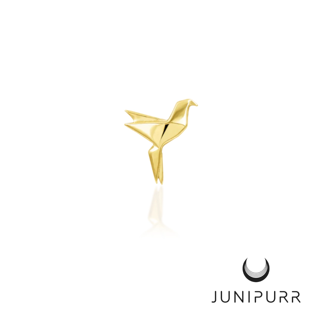 Paper polly ozdoba push-in z żółtego złota 14k