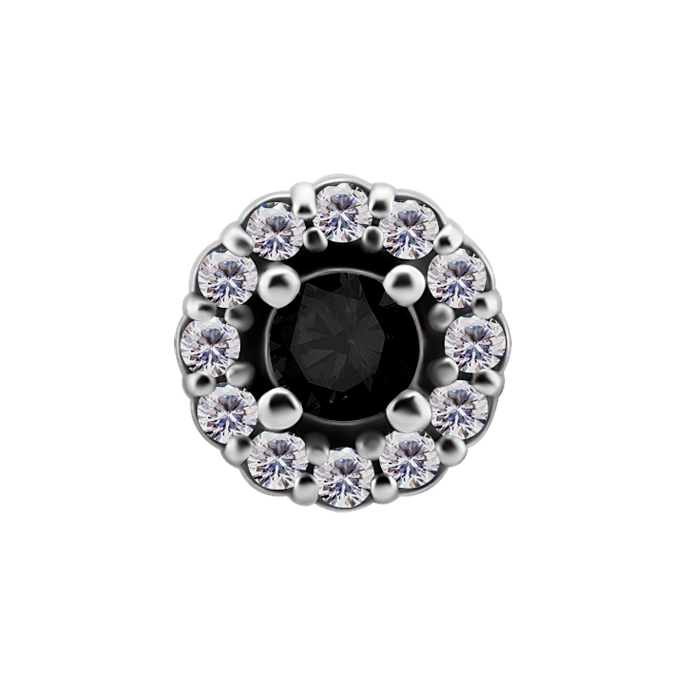 Grazia push-in top with black gem