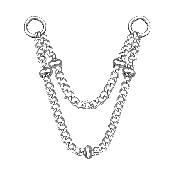 Steel double connecting chains with balls