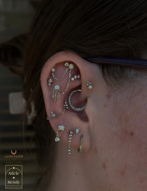 Lennon ozdoba push-in z żółtego złota 14k