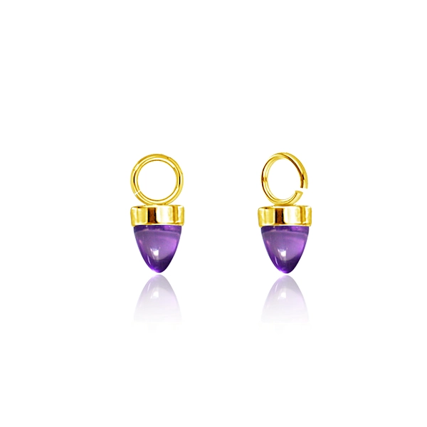 Golden charm Aura  with purple glass