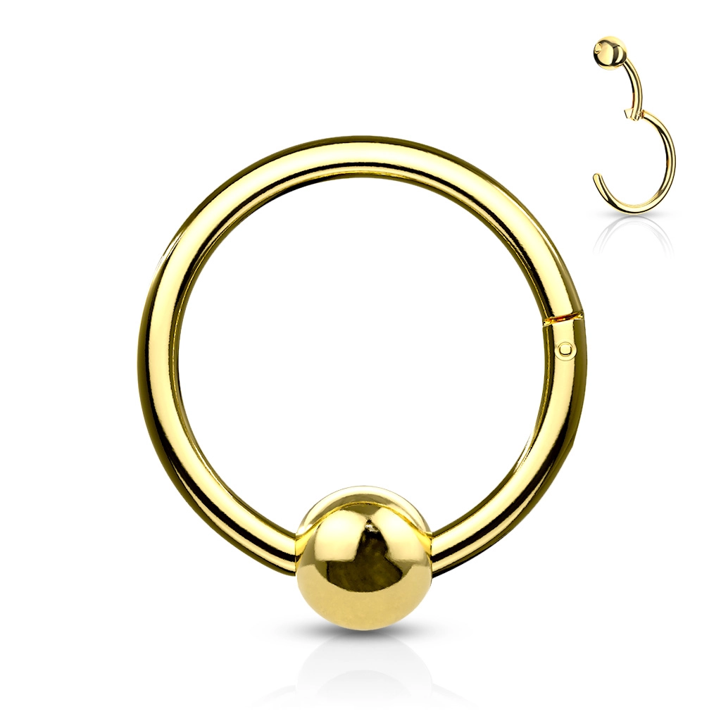 Gold clicker with ball