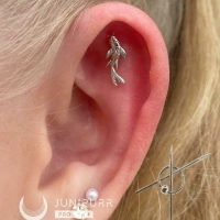 Koi ozdoba push-in z żółtego złota 14k