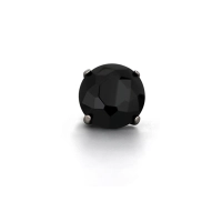 Tytanowy labret black onyx prong set