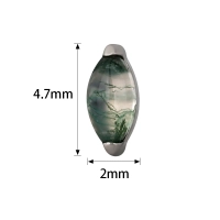 Tytanowy labret marquise moss agate prong set
