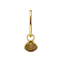 Gold piercing charm Seashell