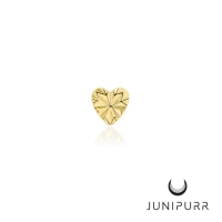 Laser Heart ozdoba push-in z żółtego złota 14k