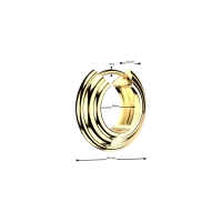 Złoty clicker do ucha  Multi ring