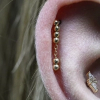 Lennon ozdoba push-in z żółtego złota 14k