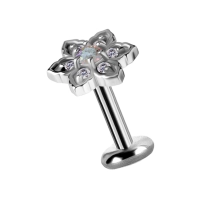 Labret Mandala flower opalizujący kryształek