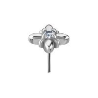 Aster push-in top with clear gem