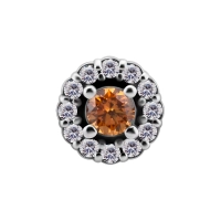 Grazia push-in top with champagne gem