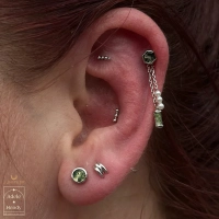 Beads-of-3 ozdoba push-in z żółtego złota 14k