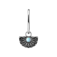 Piercing charm Xena white opal