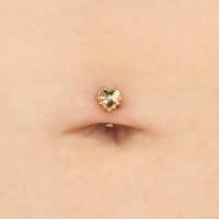 Bad Romance CZ ozdoba push-in z żółtego złota 14k