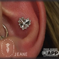 Bad Romance CZ ozdoba push-in z żółtego złota 14k