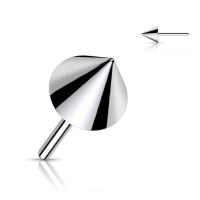 Titanium push-in spike top