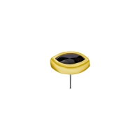 Black marquise CZ bezel set 18k gold