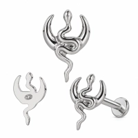 Tytanowy labret Moon Serpent