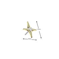 Złota ozdoba push-in North Star Cross