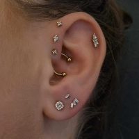 Celestial push-in top 14k yellow gold