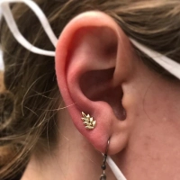 Forest ozdoba push-in z żółtego złota 14k