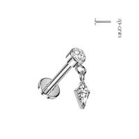 Titanium internally threaded Maeve labret