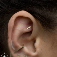 Soar (right) ozdoba push-in z żółtego złota 14k