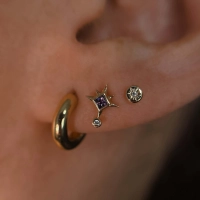 Lark push-in top 14k yellow gold