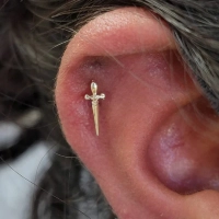 Looking Sharp ozdoba push-in z żółtego złota 14k