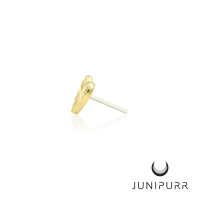 Laser Heart ozdoba push-in z żółtego złota 14k