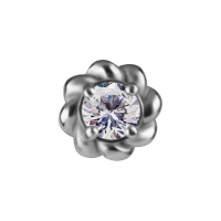 Phlox push-in top with clear gem